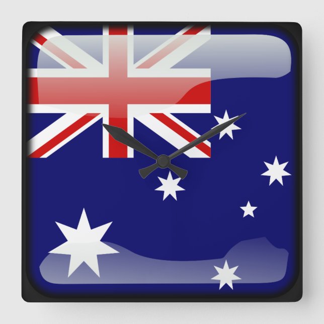 Flag of Australia Square Wall Clock (Front)