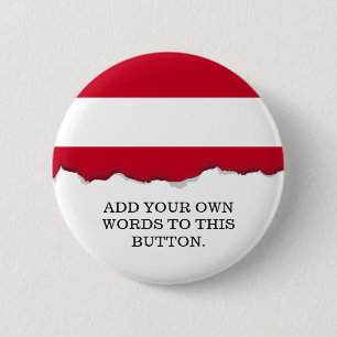 Flag of Austria 6 Cm Round Badge