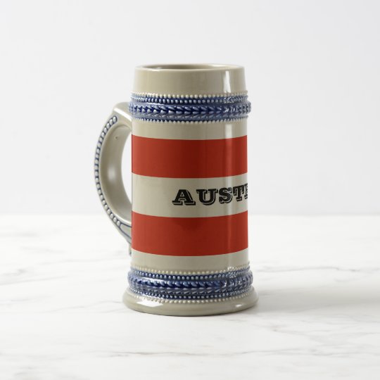 Flag of Austria Beer Stein