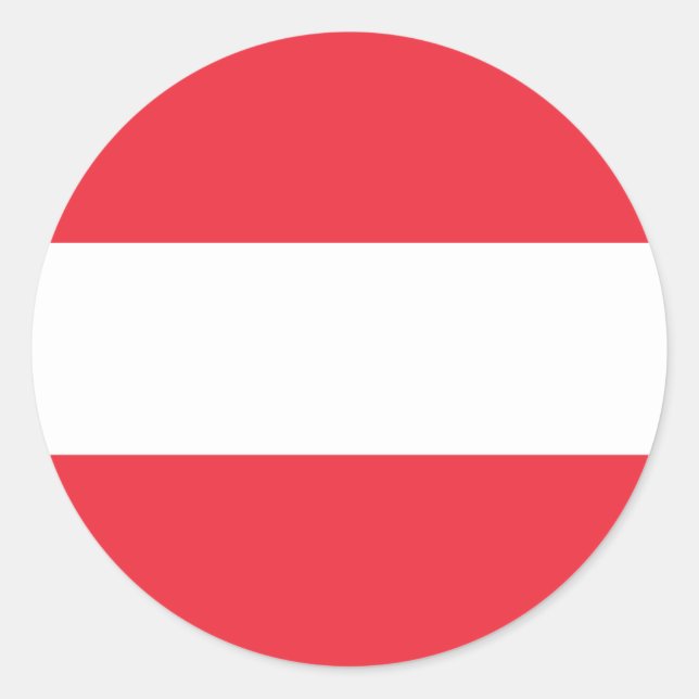 Flag of Austria Classic Round Sticker (Front)