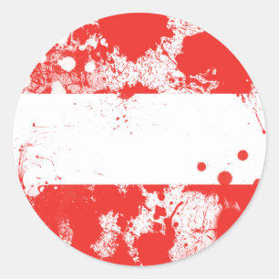Flag of Austria Classic Round Sticker
