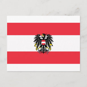 Flag of Austria - Flagge Österreichs Postcard