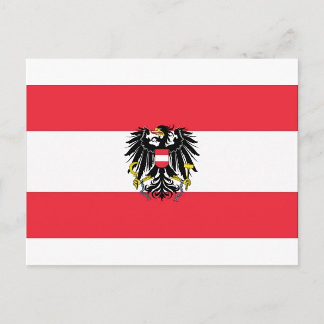 Flag of Austria - Flagge Österreichs Postcard (Front)