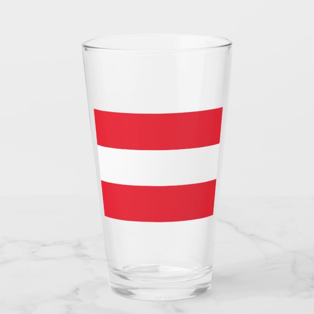 Flag of Austria Glass (Front)