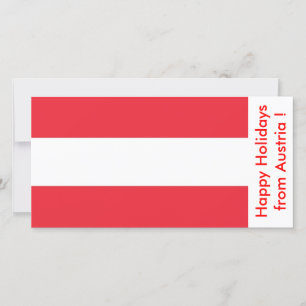 Flag of Austria, Happy Holidays from Austria Holiday Card