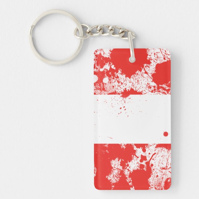 Flag of Austria Key Ring (Front)