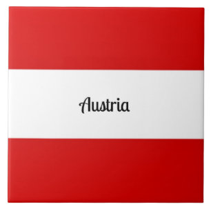 Flag of Austria, labelled, Tile
