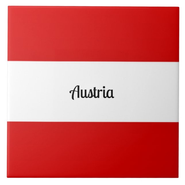 Flag of Austria, labelled, Tile (Front)