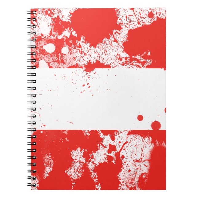 Flag of Austria Spiral Notebook (Front)