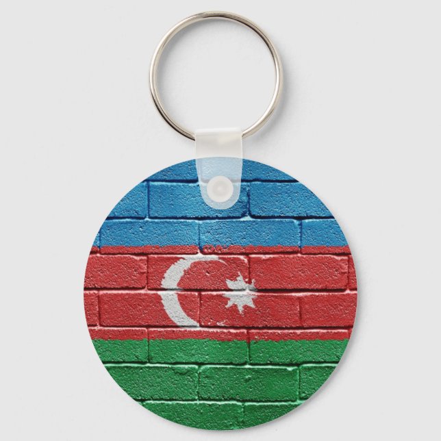 Flag of Azerbaijan Key Ring (Front)