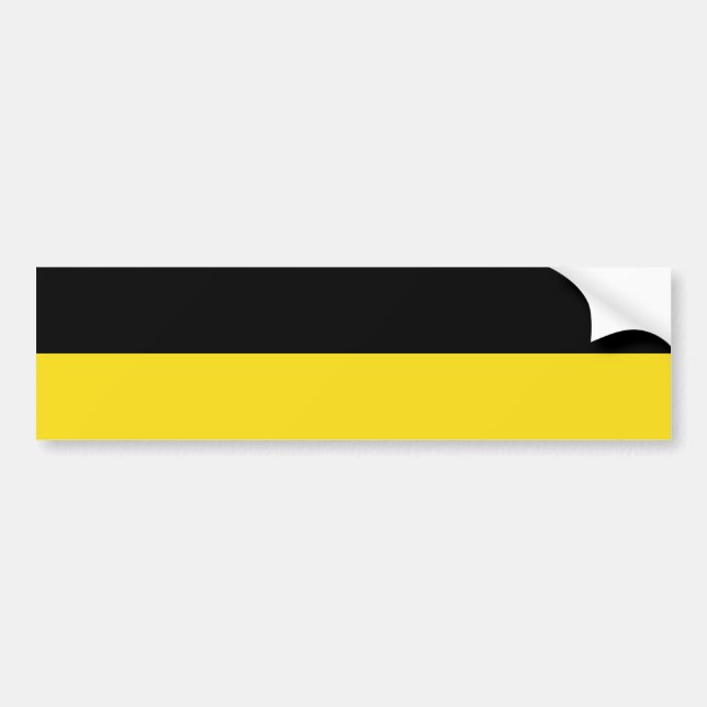 Flag of Baden Württemberg (German State) Bumper Sticker (Front)