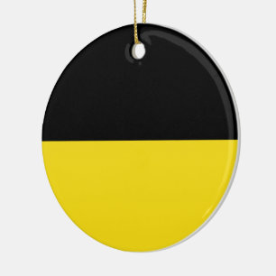 Flag of Baden Württemberg (German State) Ceramic Tree Decoration