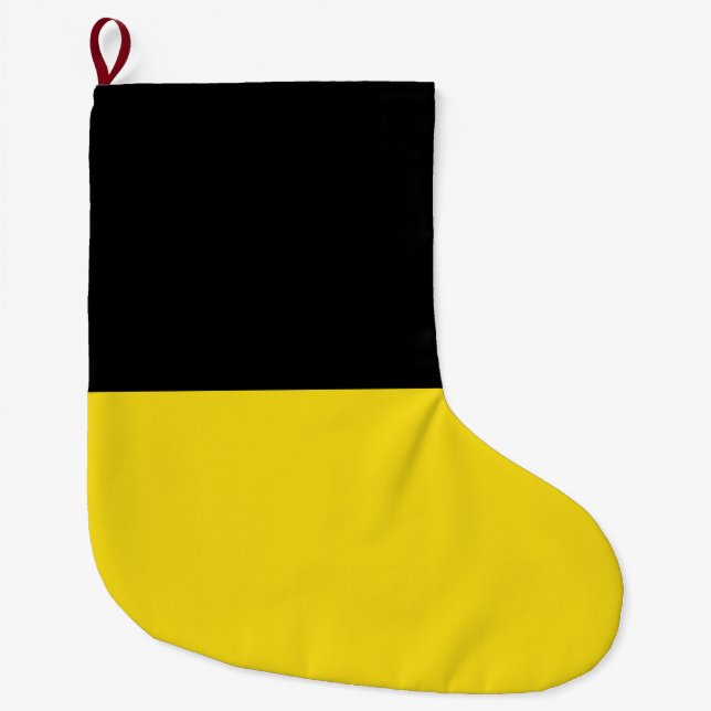 Flag of Baden Württemberg (German State) Large Christmas Stocking (Front)