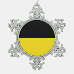 Flag of Baden-Württemberg Snowflake Pewter Christm Snowflake Pewter Christmas Ornament
