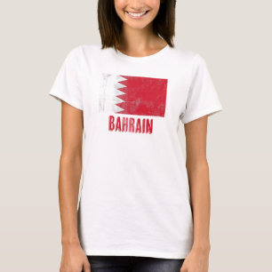 Flag of Bahrain "Grunge" look. T-Shirt