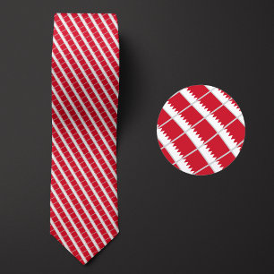 Flag of Bahrain Pattern Necktie highlights the nat