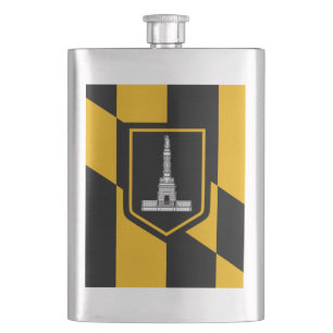 Flag of Baltimore, Maryland Hip Flask