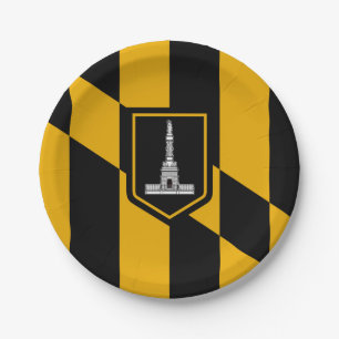 Flag of Baltimore, Maryland Paper Plates