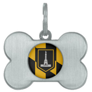 Flag of Baltimore, Maryland Pet Name Tag