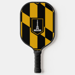 Flag of Baltimore, Maryland Pickleball Paddle