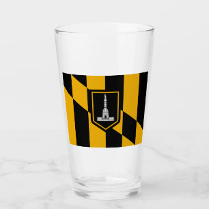 Flag of Baltimore (Maryland, USA) Glass