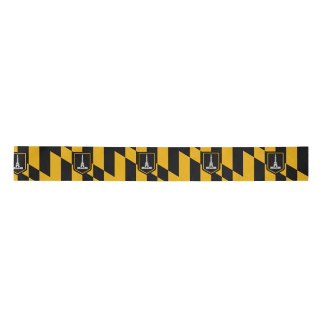 Flag of Baltimore (Maryland, USA) Satin Ribbon (Front)