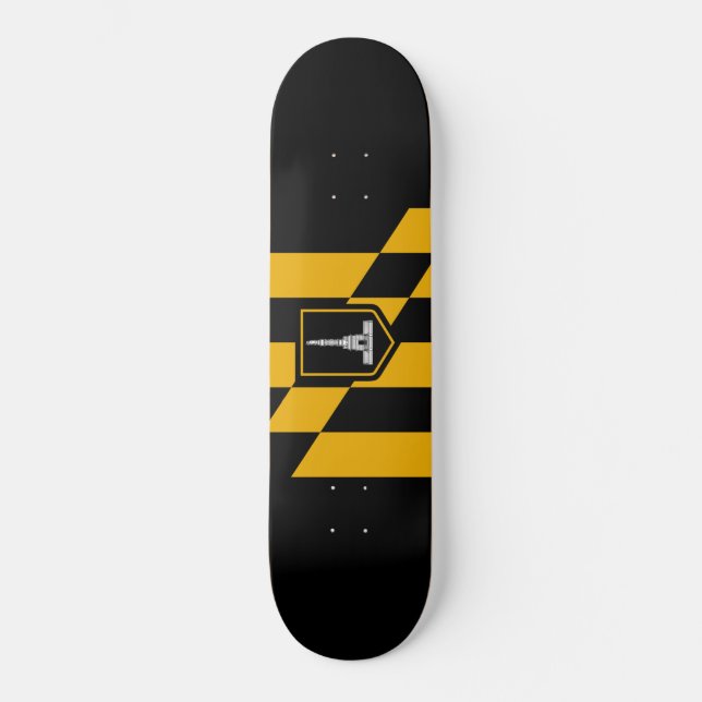 Flag of Baltimore (Maryland, USA) Skateboard (Front)