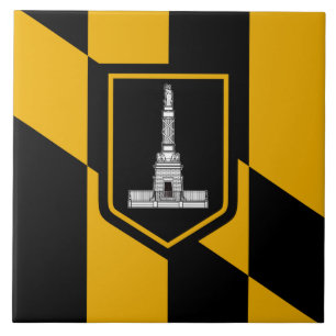 Flag of Baltimore (Maryland, USA) Tile