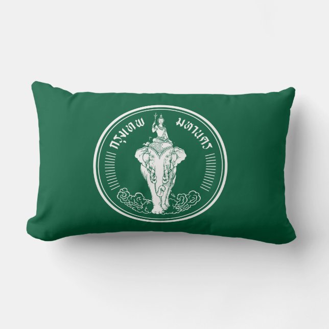 Flag of Bangkok, Thailand Lumbar Pillow (Front)