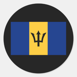 Flag of Barbados Classic Round Sticker