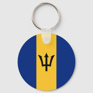 Flag of Barbados Key Ring