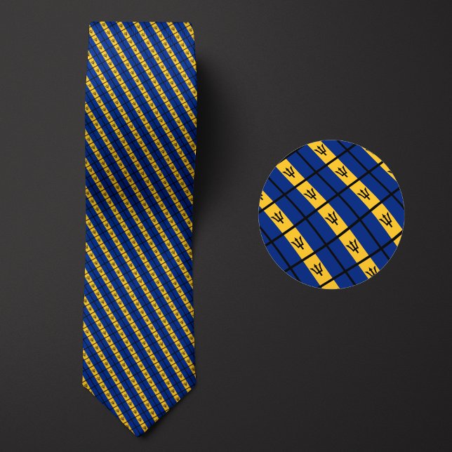 Flag of Barbados Pattern Tie (Creator Uploaded)