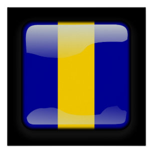 Flag of Barbados Poster