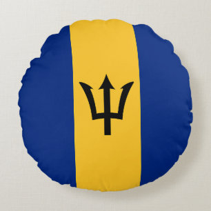 Flag of Barbados Round Cushion