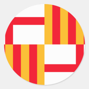 Flag of Barcelona Classic Round Sticker