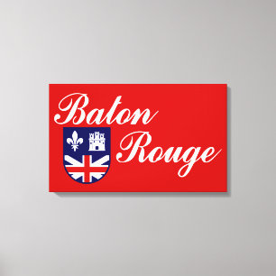 Flag of Baton Rouge (Louisiana) Canvas Print