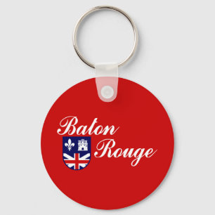 Flag of Baton Rouge, Louisiana Keychain