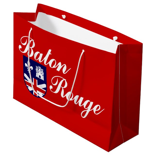 Flag of Baton Rouge, Louisiana Large Gift Bag (Front Angled)