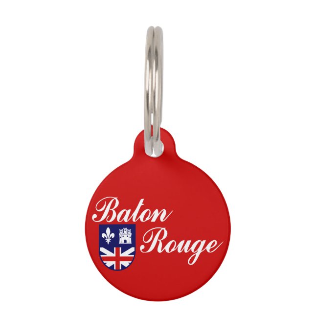 Flag of Baton Rouge, Louisiana Pet ID Tag (Front)