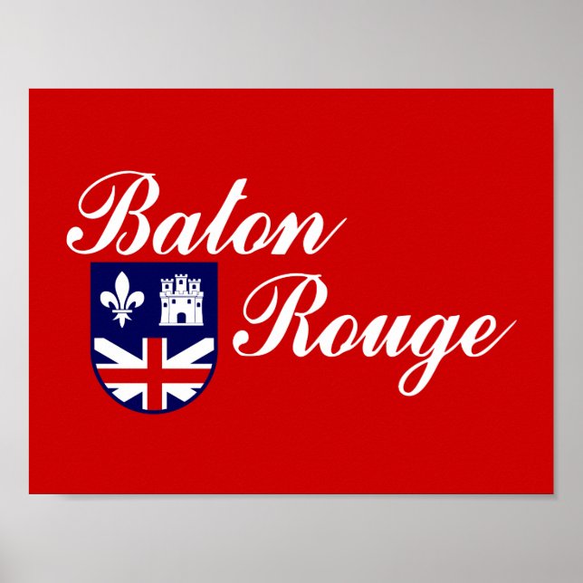 Flag of Baton Rouge, Louisiana Poster (Front)