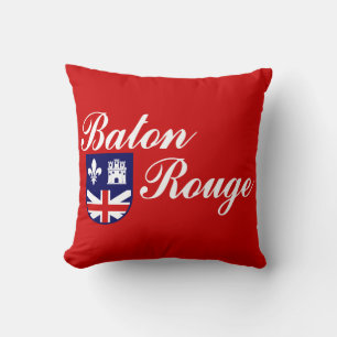 Flag of Baton Rouge, Louisiana Throw Pillow