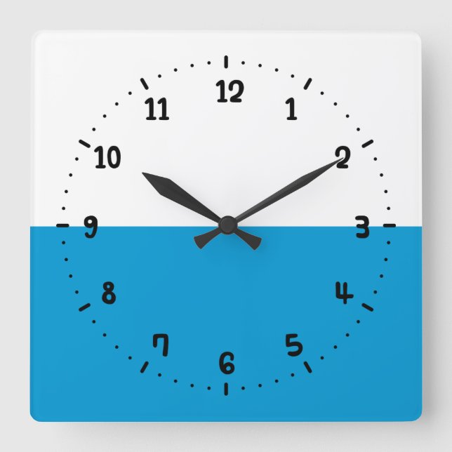 Flag of Bavaria Square Wall Clock (Front)