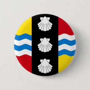 Flag of Bedfordshire 6 Cm Round Badge