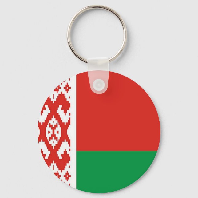 Flag of  Belarus Key Ring (Front)