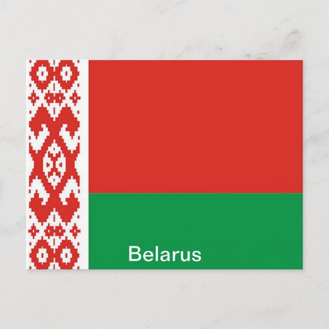 Flag of  Belarus Postcard (Front)