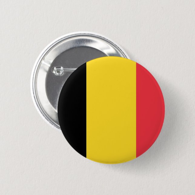 Flag of Belgium 6 Cm Round Badge (Front & Back)