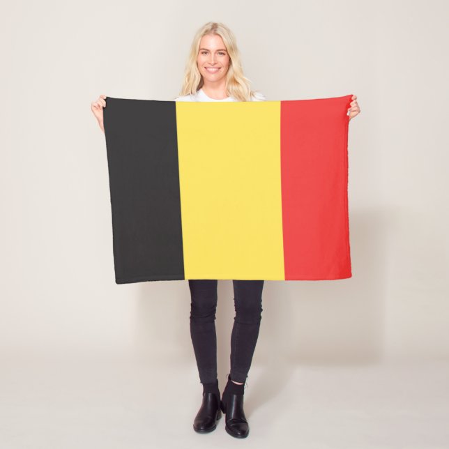 Flag of Belgium Fleece Blanket (In Situ)