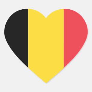 Flag of Belgium Heart Sticker
