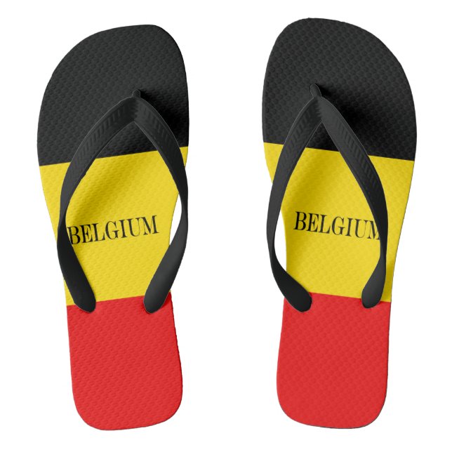 Flag of Belgium Jandals (Footbed)
