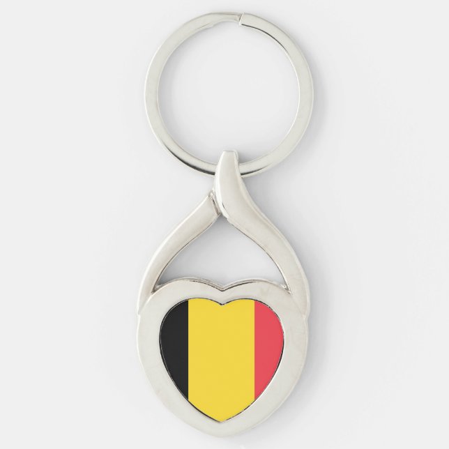 Flag of Belgium Key Ring (Front)